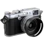 JJC LH-JX100 Fujifilm Finepix X100 objektyvo gaubtas su saulės skydeliu, juodas, suderinamas su 49 mm filtrais