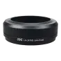 JJC LH-JX70II Fujifilm objektyvo gaubtas - Juodasis objektyvo gaubtas Fuji X70 kamerai su tekstūru ir adapteriu 49mm filtrams.