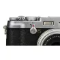 JJC Soft Release Button SRB-B10GR - 10 mm žalvarinis šutero mygtukas su raudonu indikatoriumi, suderinamas su Leica, Fujifilm, Canon, Nikon ir Sony kameromis