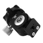 Genesis Base MH-20 tilt head su sidabriniu reguliavimo mygtuku, 3/8 colio varžtų jungtimi ir tekstūruotu laikikliu, skirtas tiksliam kamerų reguliavimui ir 15 kg apkrovai, suderinamas su Arca-Swiss.