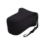 JJC Neoprene Camera Pouch OC-F3BK - Juodas neoprano fotoaparato dėklas su Velcro uždarymu ir reguliuojamu diržu, skirtas sisteminiams fotoaparatams.