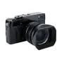 JJC LH-JXF23 Fujifilm objektyvo gaubtas juodas - Objektyvo gaubtas Fujifilm XF 23mm F/1.4 R su kvadratine priekinė dalimi ir tekstūruota rankena.