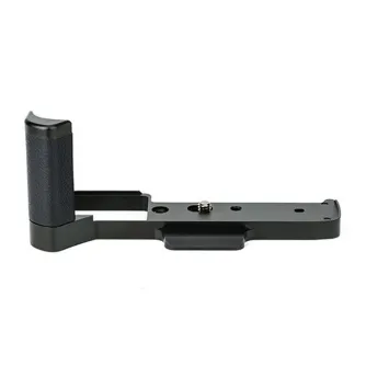 JJC HG-XPRO3 Fotoaparato rankena Fujifilm X-Pro3, X-Pro2, X-Pro1 - ergonomiška aliuminė rankena su tripod tvirtinimu ir riešo diržo vieta.