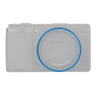 Mėlynas objektyvo dekoratyvinis žiedas Ricoh GR III kamerai, pagerinantis stilių ir objektyvo apsaugą Mėlynas objektyvo dekoratyvinis žiedas Ricoh GR III kamerai, pagerinantis stilių ir objektyvo apsaugą