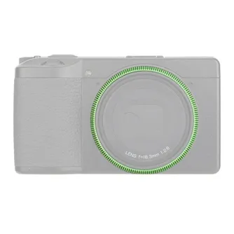 Žalias objektyvo dekoracijos žiedas Ricoh GR III kamerai Žalias objektyvo dekoracijos žiedas Ricoh GR III kamerai