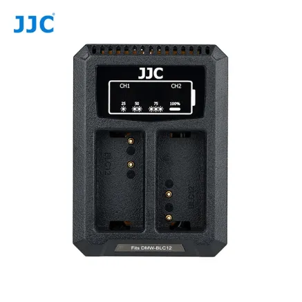 JJC Panasonic DCH-BLC12 USB Dual Battery Charger (DMW-BLC12, Sigma BP-51, Leica BP-DC12) DCH BLC12