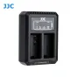 JJC USB dvigubas baterijų įkroviklis Panasonic DMW-BLC12, Sigma BP-51 ir Leica baterijoms su dviem lizdais ir skaitmeniniu ekranu