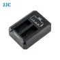 JJC USB dvigubas baterijų kroviklis Panasonic DMW-BLG10/DMW-BLE9 - greitas krovimo sprendimas su dviem lizdais ir USB maitinimo suderinamumu
