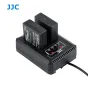 JJC USB dvigubas baterijų įkroviklis Panasonic DMW-BLG10/DMW-BLE9 akumuliatoriams su indikatoriais ir USB kabeliu