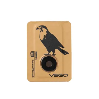 VSGO Falcon-S dulkių filtrų rinkinys su juodo sakalo dizainu, apima 3 keičiamus oro filtrus Falcon-S lauko pūstuvui.