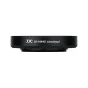 JJC HN-40 Nikon objektyvo gaubtas juodos spalvos su tekstu 'JJC LH-HN40 Lens Hood', su tekstūru, užtikrinančia tvirtą tvirtinimą, rodomas ant balto fono su lengvu šešėliu.