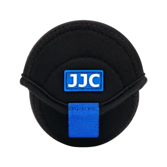 JJC JN-62X40 bezzidinio objektyvo krepšys - juodas, su karabinu ir elastine neopreno apsauga