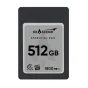 Exascend Essential CFexpress 4.0 Type A 512GB atminties kortelė su 1800 MB/s duomenų perdavimo greičiu ir 3D TLC NAND Flash technologija.