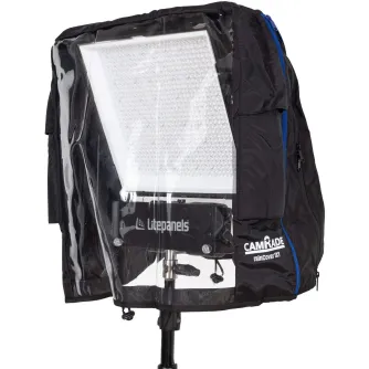 CamRade rainCover 1X1 LED Light Panel Protective Cover - Atsparus vandeniui, skaidrus priekinis ir galinis, ventiliacijos angos, V-Lock tvirtinimas CamRade rainCover 1X1 LED Light Panel Protective Cover - Atsparus vandeniui, skaidrus priekinis ir galinis, ventiliacijos angos, V-Lock tvirtinimas