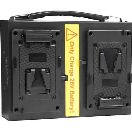 NANLITE BATTERY CHARGER FOR DUAL 26V V-MOUNT BATTERY BT-CGV-26V-2