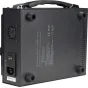 NANLITE 26V Dual V-Mount Battery Charger su rankena, ventiliacijos grotelėmis ir maitinimo jungikliu profesionalių kamerų baterijų įkrovimui
