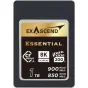 Exascend 1TB Essential CFexpress Type A atminties kortelė su VPG200 sertifikatu, 900 MB/s skaitymo greičiu ir 850 MB/s rašymo greičiu 8K Ultra HD vaizdo įrašymui