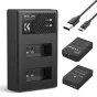 K&F Concept K&F LP-E12 Digital Camera Dual Battery with Dual Channel Charger, for Canon Camera Charger KF28.0029