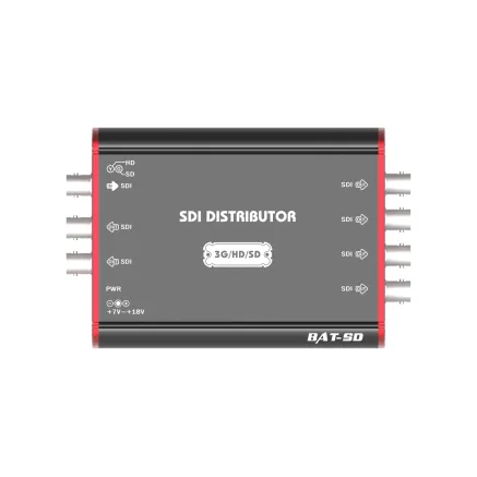 Lumantek 1x6 SDI Distributor 31229 BAT-SD - Reclocked Outputs, 3G/HD/SD-SDI,