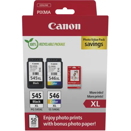 Canon ink PG-545 XL/CL-546XL Value Pack 8286B011