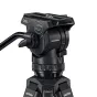Sachtler Ace XL Mk II fluido šalia užtikrina sklandžius kameros judesius ir tikslius nustatymus, turi greito atleidimo plokštelę ir reguliuojamus pasipriešinimo mygtukus.