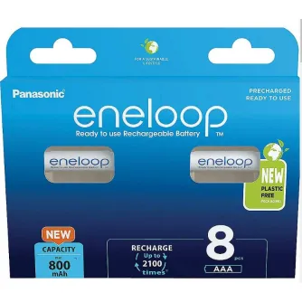 Batteries and chargers - Rechargeable batteries Panasonic ENELOOP BK-4MCDE/8HH, 800 mAh, 2100 (8xAAA) BOOM - quick order from manufacturer Best choise selected by experts