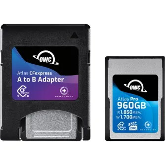 Memory Cards - OWC CFEXPRESS ATLAS PRO R1850/W1700/VPG200 (TYPE A), CFX A TO B ADAPTER INCL. - 960GB OWCCFXA4P00960 - quick order from manufacturer