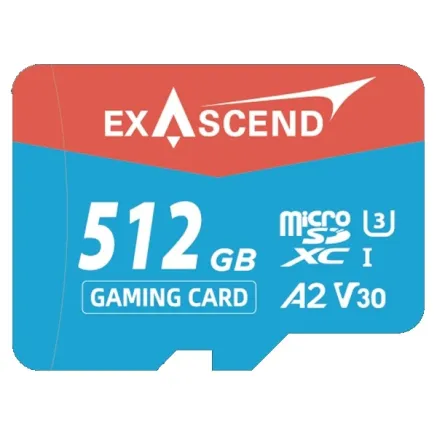 Exascend UHS-I microSD Card Series 512GB Gaming EX512GUSDU1-NS
