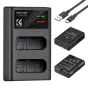 K&F EN-EL14 1050mAh Digital Camera Dual Battery with Dual Channel Charger, for Nikon Camera KF28.0020