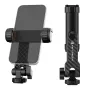 K&F Phone Holder Clamp With Two Cold Shoe Mount 360 Adjustment KF31.084