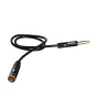 Discontinued - Audio Extension Cable Dudao L11S 3.5mm AUX, 1m (Black) L11S upgrade