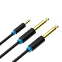 Audio cables, adapters - Audio Cable 3.5mm TRS to 2x 6.35mm Vention BACBF 1m (black) BACBF - quick order from manufacturer