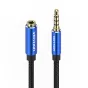 Audio cables, adapters - Cable Audio TRRS 3.5mm Male to 3.5mm Female Vention BHCLJ 5m Blue BHCLJ - quick order from manufacturer