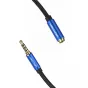 Audio cables, adapters - Cable Audio TRRS 3.5mm Male to 3.5mm Female Vention BHCLJ 5m Blue BHCLJ - quick order from manufacturer