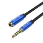 Audio cables, adapters - Cable Audio TRRS 3.5mm Male to 3.5mm Female Vention BHCLJ 5m Blue BHCLJ - quick order from manufacturer