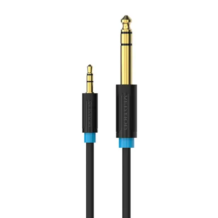 Audio Cable TRS 3.5mm to 6.35mm Vention BABBD 0,5m, Black BABBD