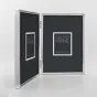 Zep Photo Frame 120DS04-5R Silver 2x 13x18 cm - Eleganti sidabrinis fotorėmelis su aukštos kokybės stiklu, puikiai tinkantis stilingam namų dekorui.