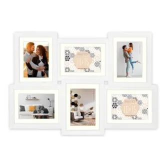 Elegantiškas Zep Photo Frame XK472W Oviedo 6x 10x15 / 15x20 cm koliažas su šešiais nuotraukų rėmeliais, išdėstytais ant sienos. Elegantiškas Zep Photo Frame XK472W Oviedo 6x 10x15 / 15x20 cm koliažas su šešiais nuotraukų rėmeliais, išdėstytais ant sienos.