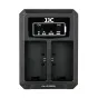 JJC DCH-LPE6 USB Dual Battery Charger - Išmanus baterijų įkroviklis Canon LP-E6/LP-E6N su indikatoriais