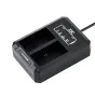 JJC USB dvigubas baterijos įkroviklis Canon LP-E6/LP-E6N baterijoms su LED indikatoriais ir USB prievadu