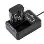 JJC DCH-LPE6 USB dvigumo įkeltuvas Canon LP-E6/LP-E6N su USB prievadu, indikatorių šviesomis ir kompaktišku dizainu