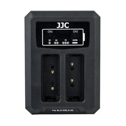 JJC Olympus DCH-BLS5 USB Dual Battery Charger (for Olympus BLS-1/BLS-5/BLS-50) 