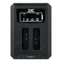 JJC Canon NB-13L dvigubas baterijų įkroviklis su USB prievadu ir dviem lizdais vienu metu įkrauti