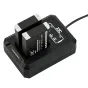 JJC DCH-NP95 USB dvigubo baterijų įkeltuvas Fujifilm NP-95/Ricoh DB-90 su indikatorių šviesomis ir kompaktišku dizainu