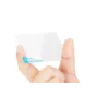 JJC GSP-LIPLAY optinio stiklo ekrano apsaugos plokštė Fujifilm Instax mini LPLAY, rodoma kaip skaidri 0,3 mm storio stačiakampė plokštė, laikoma rankoje, rodanti nugarinę pusę su mėlyna "1 BACK" etikete.