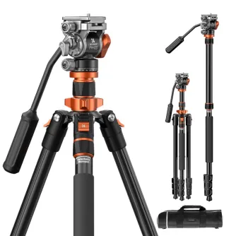 Video Tripods - K&F Concept K234A7 video tripod with FH-03 head, KF4384 - quick order from manufacturer