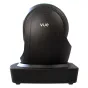 RGBlink VUE PTZ kamera 12x optinis priartinimas juodos spalvos ant pagrindo, galinis vaizdas su 'vue' logotipu ir žalia tally LED