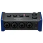 Zoom AMS-44 audio interfeisas su keturiais XLR/TRS kombinuotais įėjimais, dviem ausinių išėjimais, apšviestais signalo LED ir raudonu maitinimo indikatoriumi