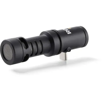 Rode VideoMic Me-C+ USB-C virzītasis mikrofonas su pūku vėjo apsauga ir integruotu segtuku, skirtas aukštos kokybės mobiliam vaizdo įrašymui
