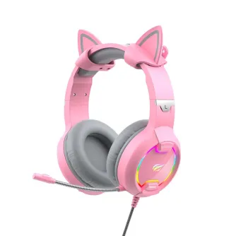 Discontinued - Gaming headphones Havit GAMENOTE H2233d RGB (pink) H2233d-pink